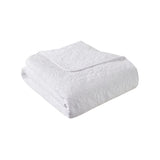 Madison Park Quebec Traditional Oversized Quilted Throw MP50-2986 White