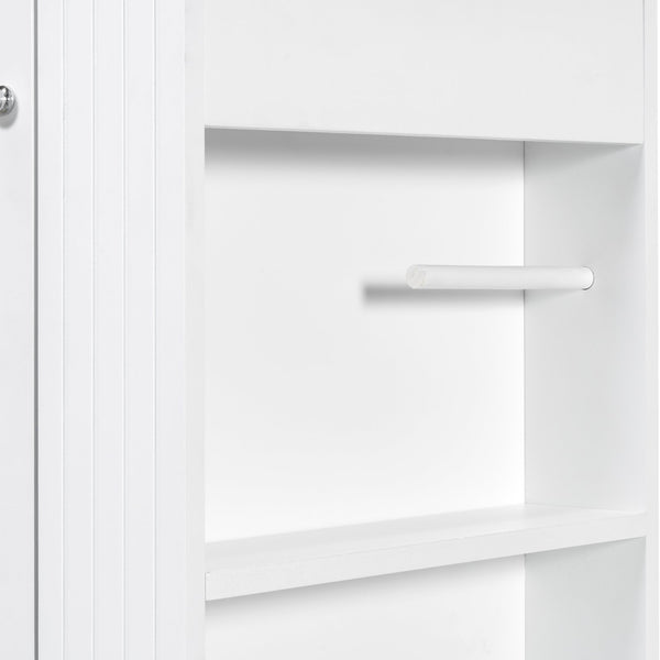 English Elm 20" Freestanding Bathroom Vanity Mdf Cabinet Ceramic Sink Open Shelves Powder Room White N725P364210K