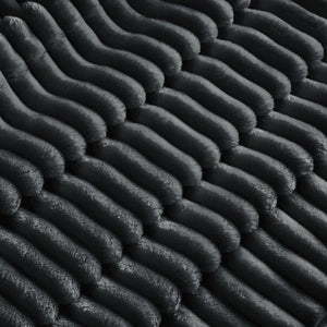 English Elm Slipcovered Sectional 2-Seater Sofa With Detachable Ottoman, Cozy Gray Corduroy & Washable Covers W3041S00216-GIGA