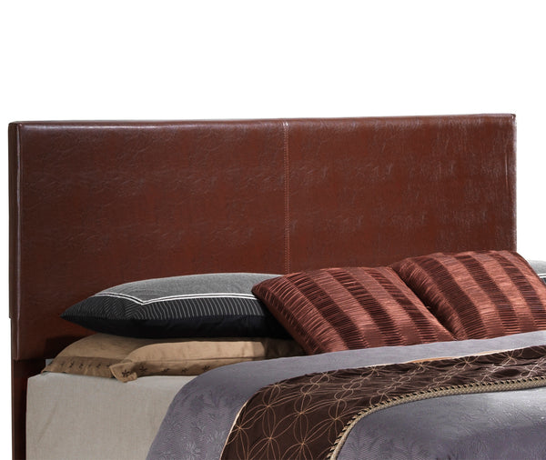 English Elm Aaron G1800-TB-UP Twin Bed with Durable Cappuccino PU Upholstery, Low-Profile Design, Ships Fast Light Brown 4 L x 33 W x 65 H B078108080