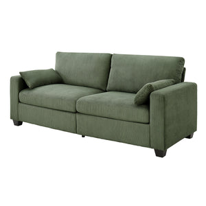 English Elm Modern Fabric Loveseat with Fsc Wood Frame Spring Cushions and Washable Covers W5515P443356