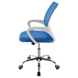 English Elm Anaheim Breathable Mesh Upholstered Office Chair with Padded Seat, Height & Arm Adjustments, Blue B062P299806