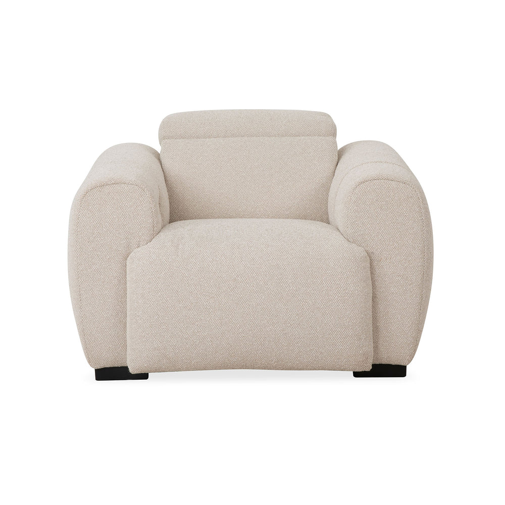 English Elm Contemporary Power Recliner with Plush High-Density Foam, Soft Track Arms, Hardwood Frame, Oversized Seat White 47 L x 45 W x 30 H B2741P395246