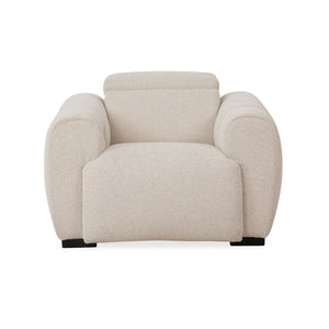 English Elm Contemporary Power Recliner with Plush High-Density Foam, Soft Track Arms, Hardwood Frame, Oversized Seat White 47 L x 45 W x 30 H B2741P395246