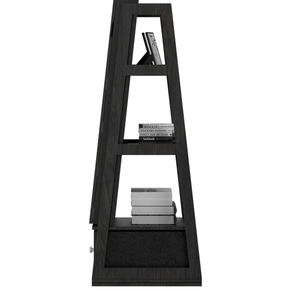 English Elm 360°swivel Jewelry Armoire with Led Lit Interior Full Length Mirror and Locking Drawers W3406P411294