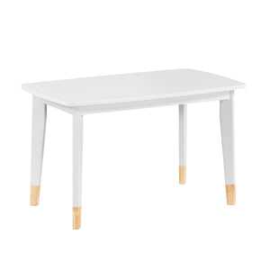 English Elm Gray Two-tone Solid Wood Kids Activity Table Set Four Chairs Playroom Furniture White B011P463888