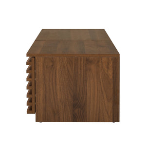 English Elm 70 Inch Walnut Media Console Low Profile Tv Stand with Soft Close Flip Doors N710P374711P