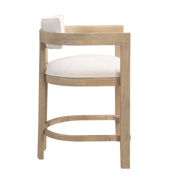English Elm Christopher Knight Home® - 26" Contemporary Upholstered Counter Stool Set of 2 with Curved Solid Wood Back, Durable Rubberwood Frame Beige,Natural Ash N771P361764A