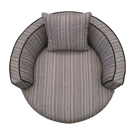 English Elm Swivel Solid Wood & Plywood Frame Accent Chair with Metal Swivel, Plush Foam Seat and Back Upholstery B035P148235