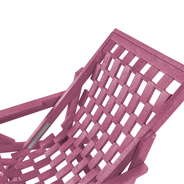 English Elm Pinecrest Outdoor Folding Lounge Chair Recycled Hdpe Reclining Patio Seat with Cushion Burgundy B2745P409695