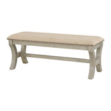 OSP Home Furnishings Monaco 48" Bench Linen/White Wash