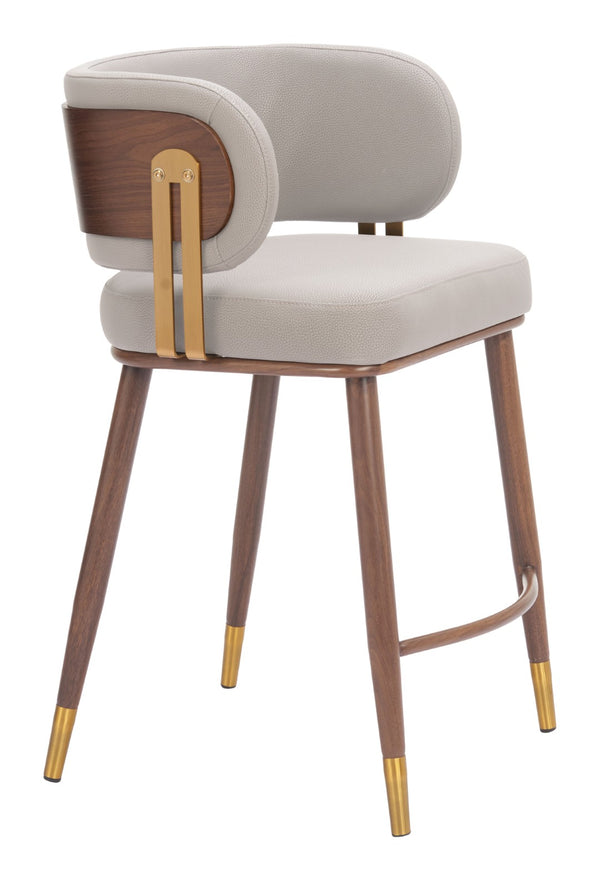 Brew Contemporary Fabric Chair with Steel Frame and Faux Wood Laminate for Elegant Dining Spaces