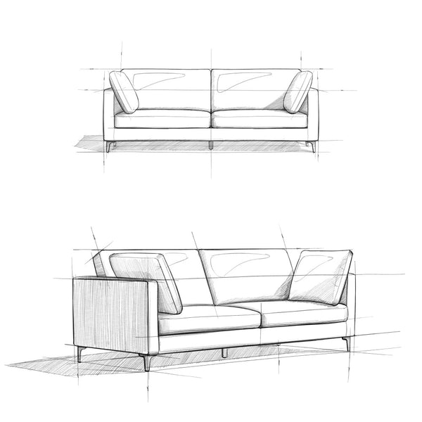 English Elm Ava 90 Inch Mid Century Sofa with Eco Performance Fabric, Plush Cushions, Durable Wood Frame Cream B136P199269
