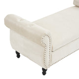 Christopher Knight Home® - Noble House - - Velvet Multifunctional Storage Rectangular Ottoman Bench With 1 Pillow, Beige