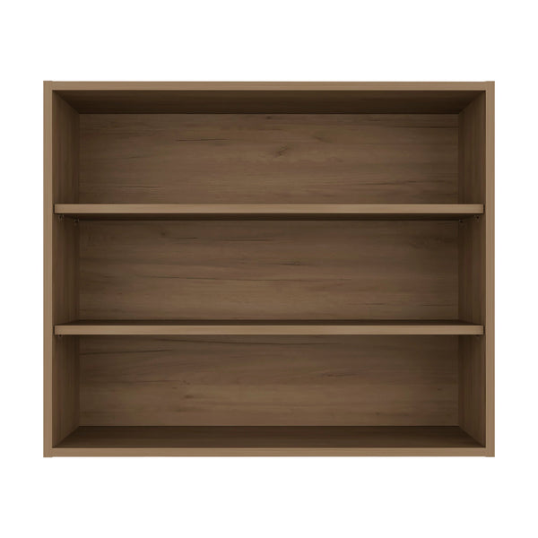 English Elm Natural Oak Wall Mounted Open Shelf Cabinet for Modern Kitchen or Pantry Storage B062P483756