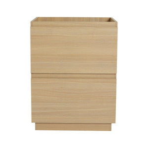English Elm 24" Engineered Wood Bathroom Vanity with Dual Drawers, Freestanding Storage Cabinet, 24" x 18" x 35" Oak W1972P188241
