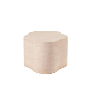 English Elm Cloud-shaped Mgo Coffee Table Travertine Finish Sculptural Indoor Outdoor Lounge N772P379524T