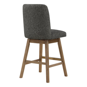 OSP Home Furnishings Finley 30" Swivel Barstool - Set of 2 Charcoal/Med Oak