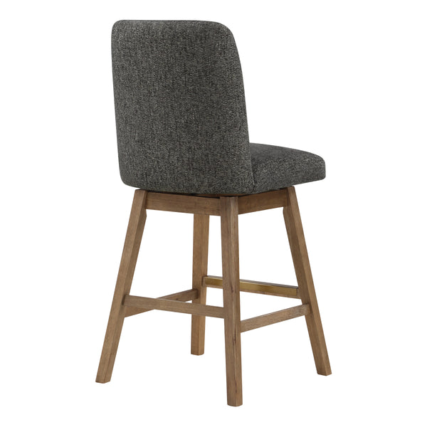 OSP Home Furnishings Finley 30" Swivel Barstool - Set of 2 Charcoal/Med Oak