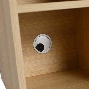 English Elm 12 Rustic Plywood Wall Shelf with Two Open Compartments, Water-Resistant Melamine, Easy Clean Design Ameican White Oak W999P317924