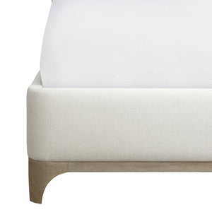 Bernhardt Bernhardt Albion Shelter Bed California King — Upholstered Wingback Headboard, Pewter Oak Finish, Cozy Modern Elegance K1766