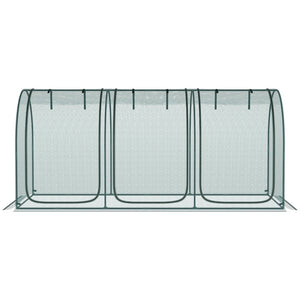 English Elm Outsunny 9' X 4' Crop Cage - Portable Plant Protection Tent With Zippered Doors & Ground Stakes W2225P174511-GIGA