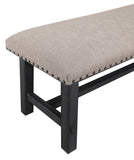 OSP Home Furnishings Callen Bench Grey, Antique Grey base