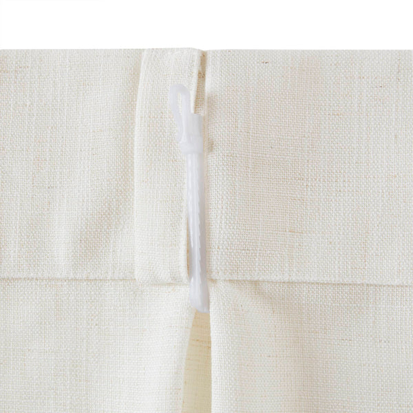 English Elm 2-piece Pinch Pleat Poly Linen Curtain Panels Tailored Formal Drape for Any Room Ivory B035P482983