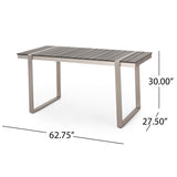 Christopher Knight Home® - Noble House - Cibola Outdoor Aluminum Dining Table