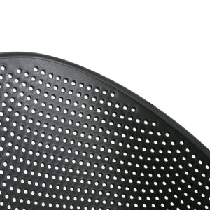 English Elm Christopher Knight Home® - Gable Outdoor Dining Chair Set of 2 – Weather-Resistant Resin Build, Perforated Diamond Pattern Comfort Black N775P176686B