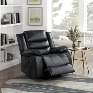 English Elm Modern Power Lift Recliner Chair Faux Leather Upholstery Standing Assist Living Room Black B011P202513