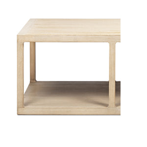 English Elm Ellis Reclaimed Pine Open Frame Coffee Table with Lower Shelf for Living Rooms B2719P485502