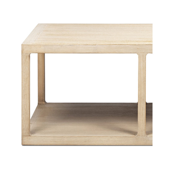 English Elm Ellis Reclaimed Pine Open Frame Coffee Table with Lower Shelf for Living Rooms B2719P485502