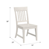 English Elm Wallace & Bay - Wallace & Bay  Haidel White Slat Back Dining Chairs, Set Of 2