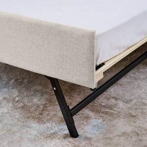 English Elm Twin Size Upholstered Sofa Bed With Led Lights, Storage, Adjustable Headboard & Wireless Charging W1413S00058-GIGA