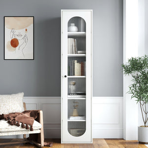 English Elm Organizer Rolling Three Tier Pantry Storage Cabinet with Wheeled Base Slim Fit W331P379950