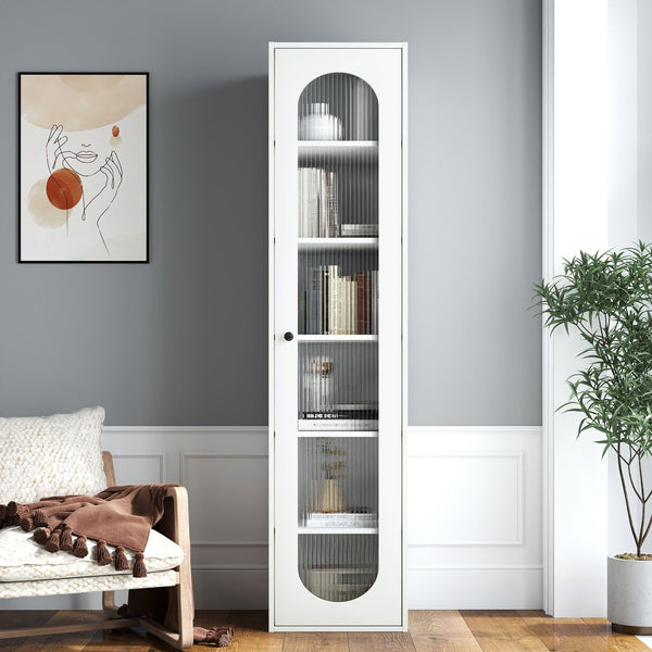 English Elm Organizer Rolling Three Tier Pantry Storage Cabinet with Wheeled Base Slim Fit W331P379950