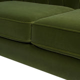 English Elm James 74" Modern Tuxedo Sofa, Olive Green Performance Velvet