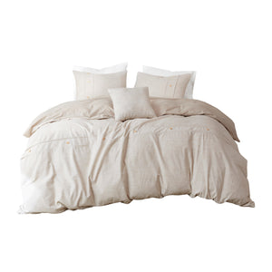English Elm 5 Piece Organic Cotton Dover Comforter Set w/Removable Insert, GOTS Organic, Antimicrobial, Farmhouse Chic B035128744