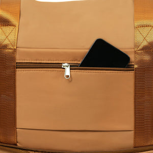 English Elm Luggage 5 Piece Hardside Abs Set with Front Access Carry on and Tsa Spinner Wheels Brown N732P391579O