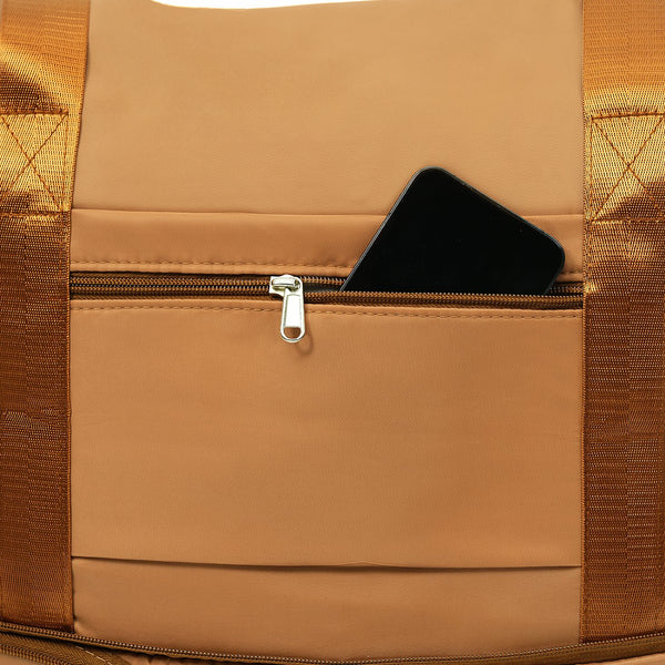 English Elm Luggage 5 Piece Hardside Abs Set with Front Access Carry on and Tsa Spinner Wheels Brown N732P391579O