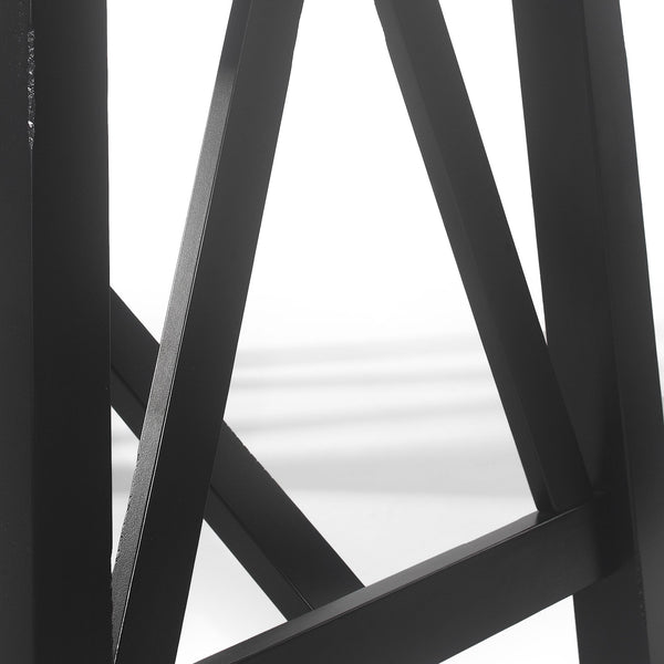 English Elm Christopher Knight Home® - DINING Table with Farmhouse Charm, Solid Rubberwood Frame, Wood-Look Top, 71" x 44.5" Spacious Design Matte Black 69001.00BLK