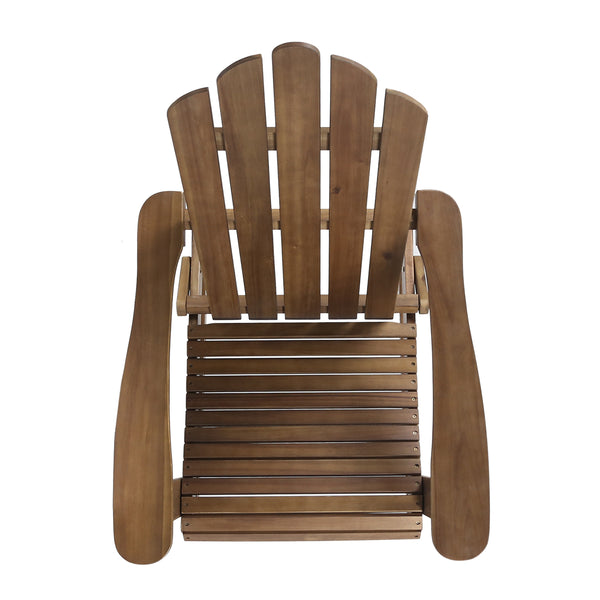 English Elm Christopher Knight Home® - HOLLYWOOD Acacia Wood Adirondack Rocking Chair with Long Rockers, Weather-Resistant, Cozy Cottage Vibe Dark Brown 38.75 L x 28 W x 9 H 62398.00DBRN