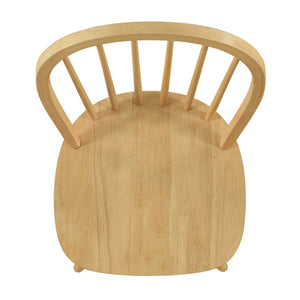 English Elm Christopher Knight Home® - 36 Farmhouse High Back Spindle Dining Chair Set of 2 — Solid Rubberwood, Windsor Back, 300 lb Capacity Natural N771P278374K