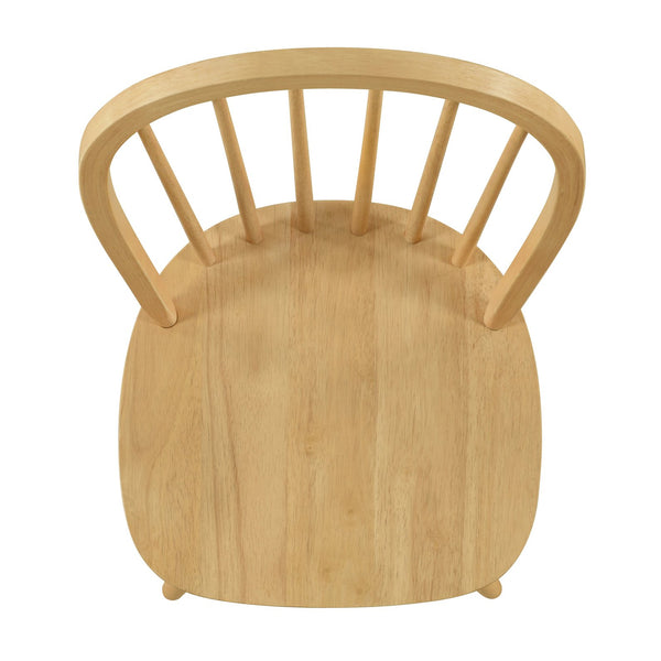 English Elm Christopher Knight Home® - 36 Farmhouse High Back Spindle Dining Chair Set of 2 — Solid Rubberwood, Windsor Back, 300 lb Capacity Natural N771P278374K