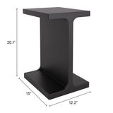 Bama Side Table Black 110251 Zuo Modern