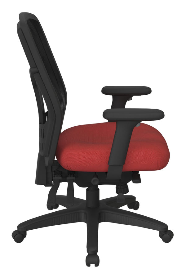 OSP Home Furnishings Progrid® High Back Mesh Office Chair with Lumbar Support and Ergonomic Pneumatic Controls 92892-9