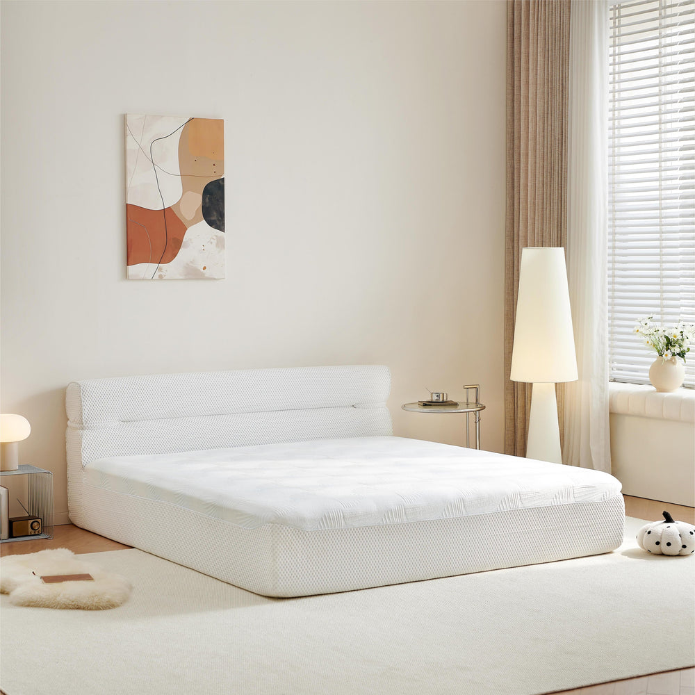 English Elm All In One Queen Mattress & Bed Frame - 15-Inch Cooling Mattress-In-A-Box For Small Spaces & Comfort W1359P364812