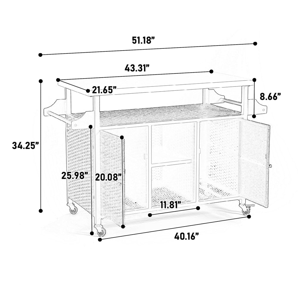 English Elm Large outdoor wicker bar cart with stainless steel expandable top, wheels, wine rack, drawer & hooks for patio entertaining W640P256898
