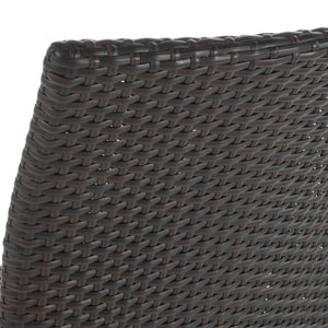 English Elm Christopher Knight Home® - LARACHE Elegant Outdoor Armless Rattan Dining Chairs Set of 2 – Stackable, Textured Wicker Comfort Brown Multi 39.3 L x 28.5 W x 22.5 H N776P610544M